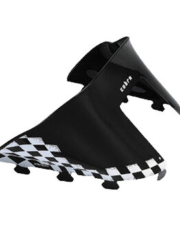 Cobra Windshield - STD Low - 11.5" Black W/ White