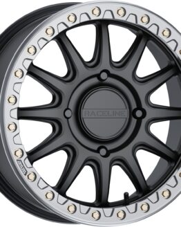 Raceline Alpha Beadlock Wheel 17x7 4x137 Black with Gunmetal Ring