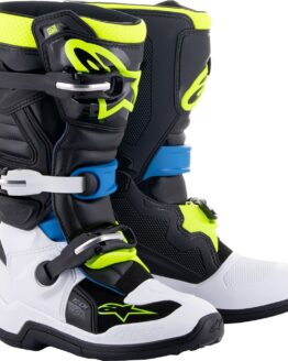 Alpinestars Youth Tech 7S Boots Black/Blue/Yellow US 5 EU 38