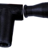 T Type Spark Plug Cap / Boot Black, 5k Ohm 2-Pack