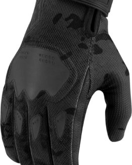 ICON Hooligan CE Gloves Black/Camo Gray Men's Medium