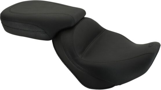 Two-Piece Plain Vinyl 2-Up Seat - Black