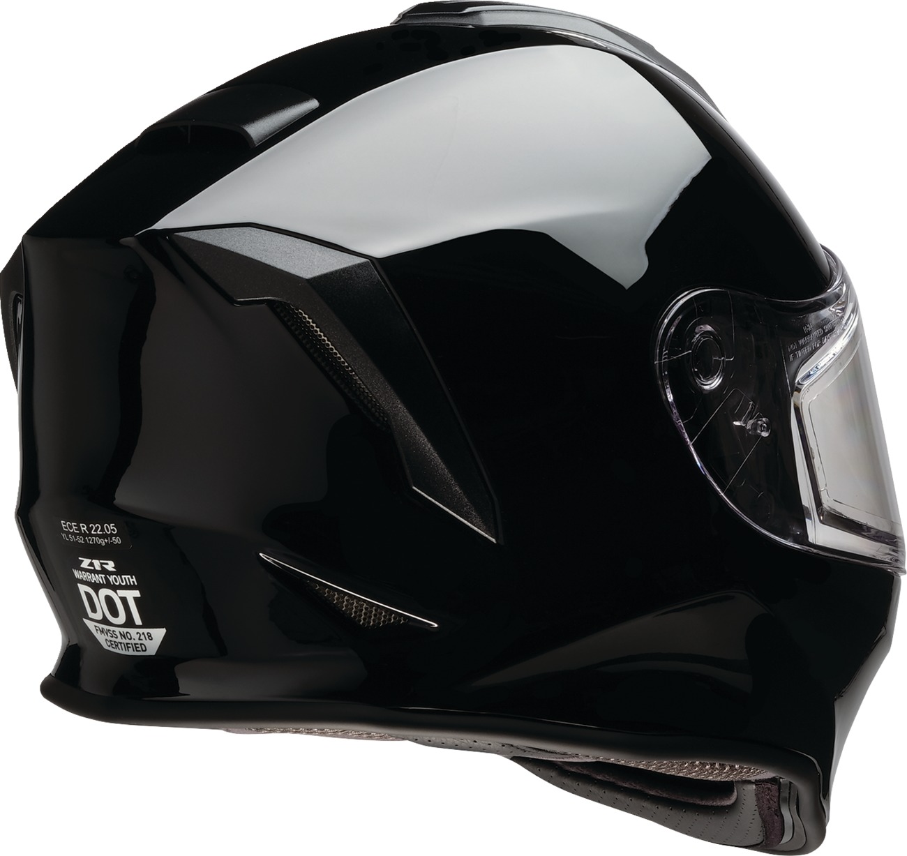 Z1R Youth Warrant Snow Helmet - Large, Black - Image 3