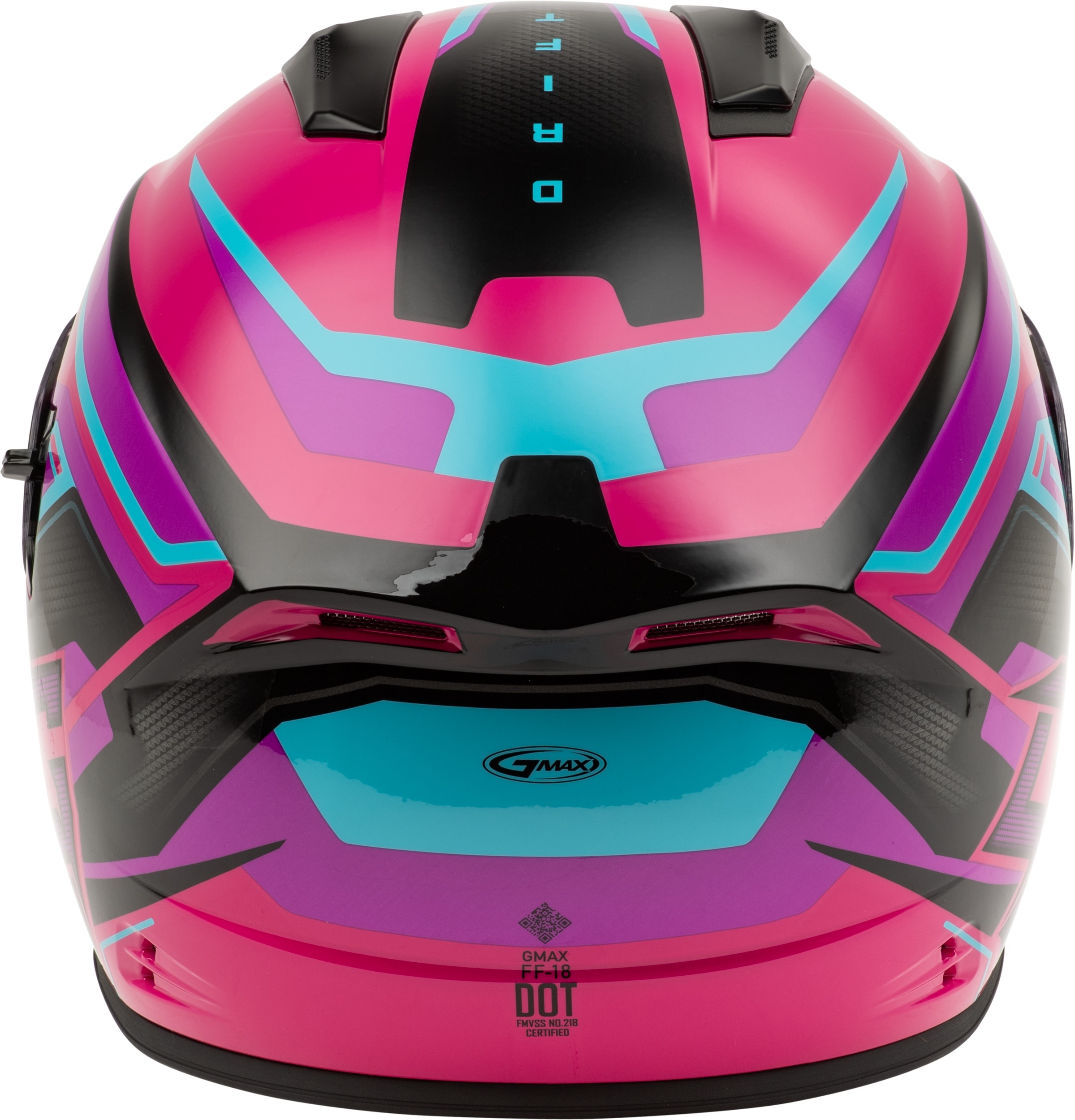 GMAX FF-18 Drift Full Face Helmet Pink/Blue/Black Large - Image 3