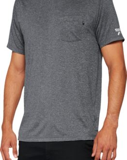 100% Men's Mission Athletic Tee - Heather Charcoal, Size L