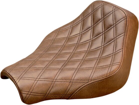 Renegade Lattice Stitched Solo Seat Brown Gel