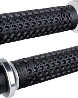 ODI Vans Signature Lock-On Grips Black/Silver 1in Harley-Davidson