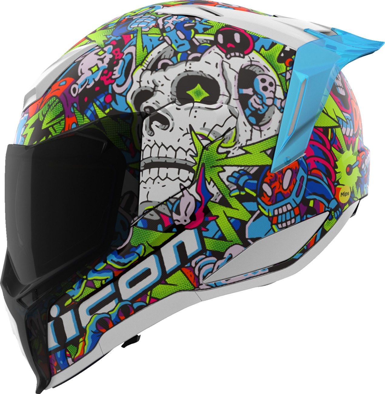 ICON Ultraflite Doodle 3 MIPS Full Face Helmet S Multi/Blue - Image 3