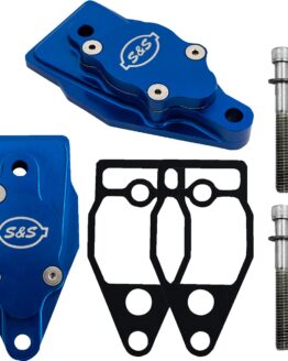 S&S Billet Head Breather Kit Blue For Twin Cam 1999-2017