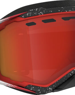 Prospect Snowcross Goggle White/Red w/ Enhancer Red Chrome Lens
