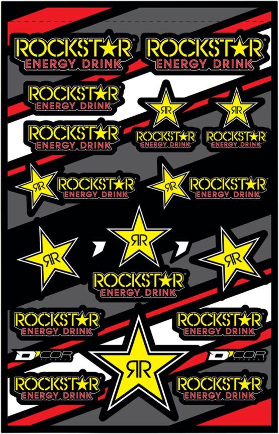 Rockstar Energy Universal Decal Sheet - 12 mil Ultracurve Vinyl