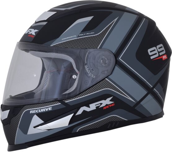 FX-99 Full Face Street Helmet Matte Black/Gray Large - Image 3