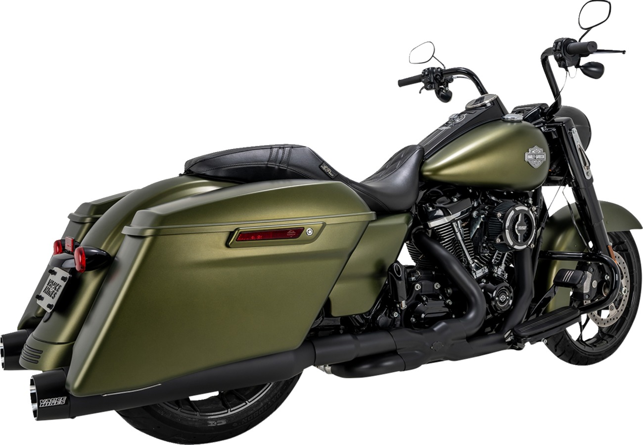 Vance & Hines Blackbird 450 Slip-On Mufflers Matte Black For Harley Touring - Image 4