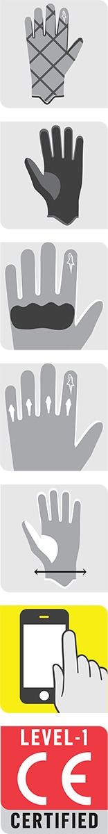 Atom Motorcycle Gloves Black 3X-Large - Image 3