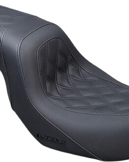 Lattice Stitched 2-Up Seat - Black