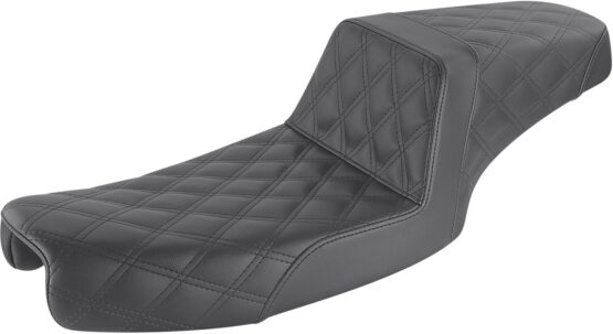 Step-Up Lattice Stitched 2-Up Seat Black Gel/Foam