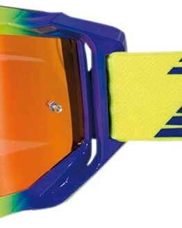 3200 Electric Blue / Yellow Venom OTG Goggles - Orange Dual Mirrored Lens