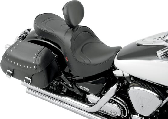 Mild Stitched Vinyl 2-Up Seat Black Low w/Backrest