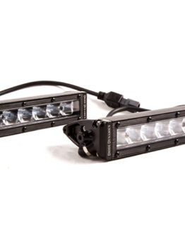 6 In LED Light Bar Single Row Straight SS6 - White Driving Light Bar (Pair)