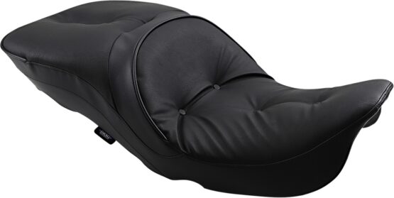 Touring Pillow Leather 2-Up Seat Black Low 1"