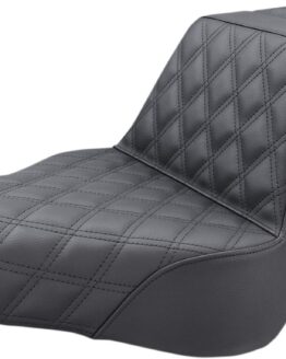 Step-Up Lattice Stitched 2-Up Seat Black Gel