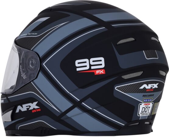 FX-99 Full Face Street Helmet Matte Black/Gray Small - Image 4