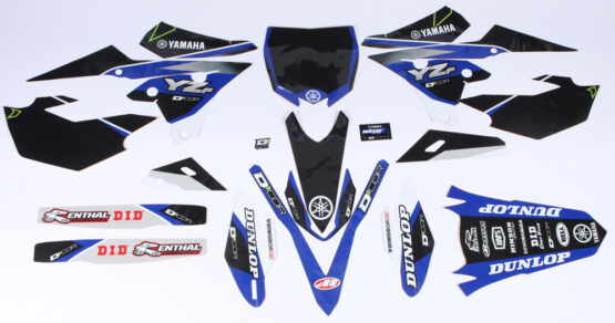 Yamaha Raceline Graphics Complete Kit Black Backgrounds