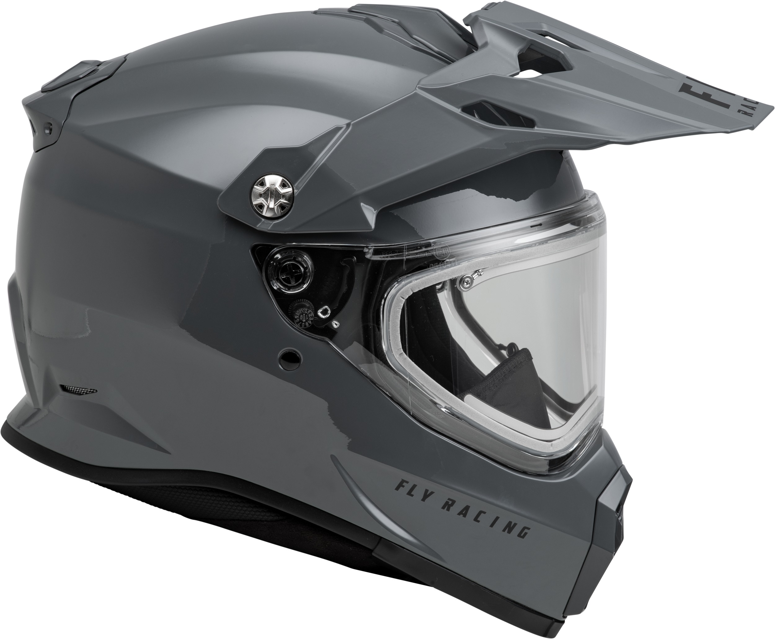 Fly Racing Trekker CW Solid Helmet Electric Shield Grey Medium - Image 3