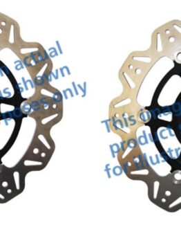 VEE Style Brake Rotors - Black Center Front Set