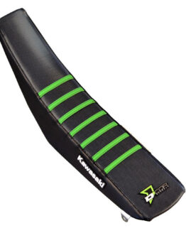 D'Cor Black Seat Cover w/Green Ribs Fits 16-19 Kawasaki KX250/450F