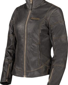 ICON Women's Tuscadero3 Jacket XS Black/Gold