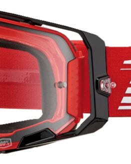 100% Armega Off-Road Goggles Red/Black Frame Clear Lens