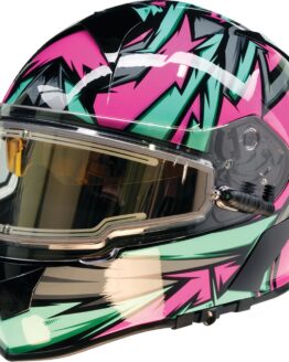 Z1R Warrant Neuron Snow Electric Helmet 2XL Black/Pink/Teal