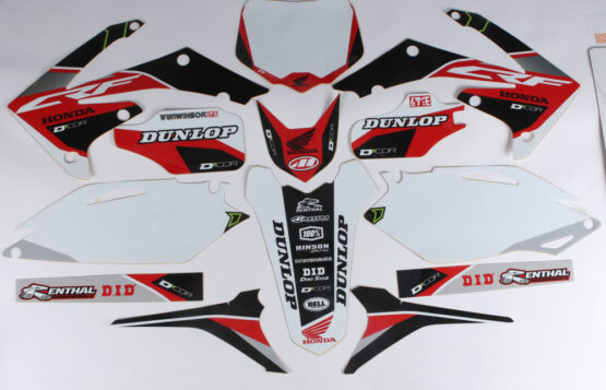 Honda Raceline Graphics Complete Kit White Backgrounds