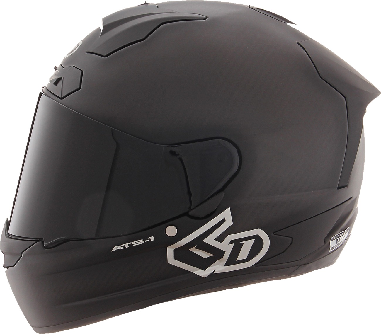 6D ATS-1R Solid Full Face Helmet Matte Black XL - Image 3
