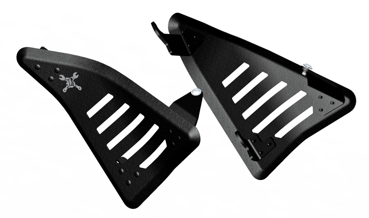 Burly Brand Slash Cut Side Covers Black For Honda Rebel 1100/1100 DCT - Image 3