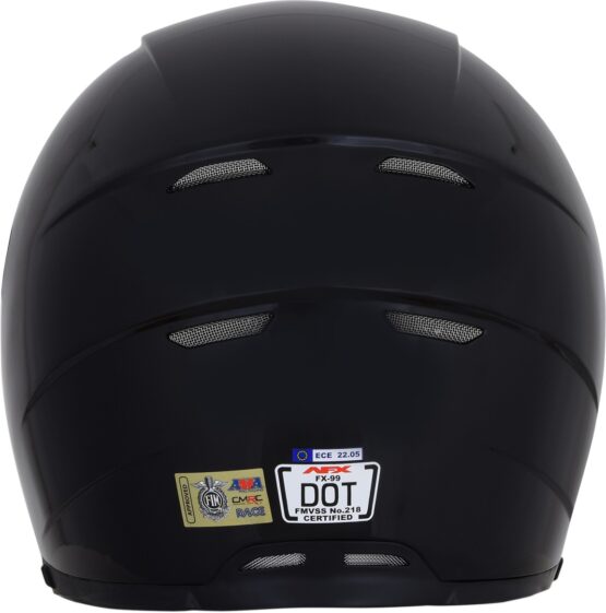 FX-99 Full Face Street Helmet Gloss Black X-Small - Image 3