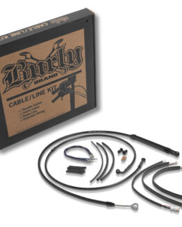 Extended Black Control Cable Kit for Softails - 14" Tall Bars (ABS)