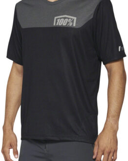 100% Men's Airmatic Jersey Black/Charcoal Large