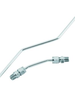 Biker's Choice Chrome Rocker Box Oil Line Set Silver 492651 For 67-84 HD