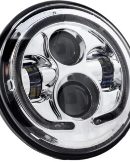 Letric Lighting LED Headlight with Chrome Halo 7"