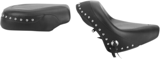 Touring Concho Studded Vinyl 2-Up Seat - Black