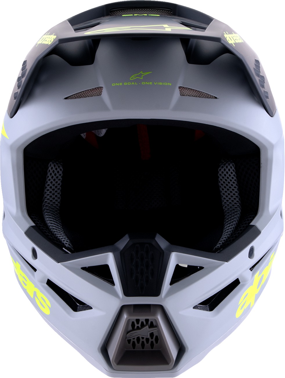 Alpinestars SM3 Radium Helmet Matte Gray Black Yellow Fluo XL - Image 4