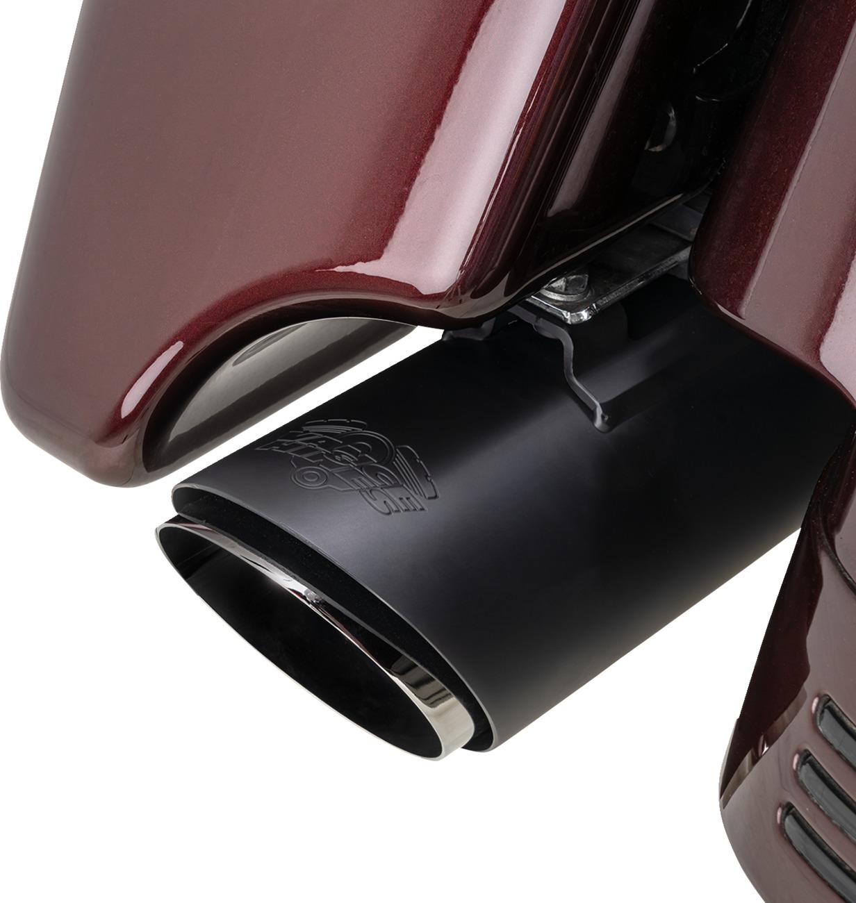 Vance & Hines Twin Slash Slip-On Muffler Black For Harley Touring - Image 4