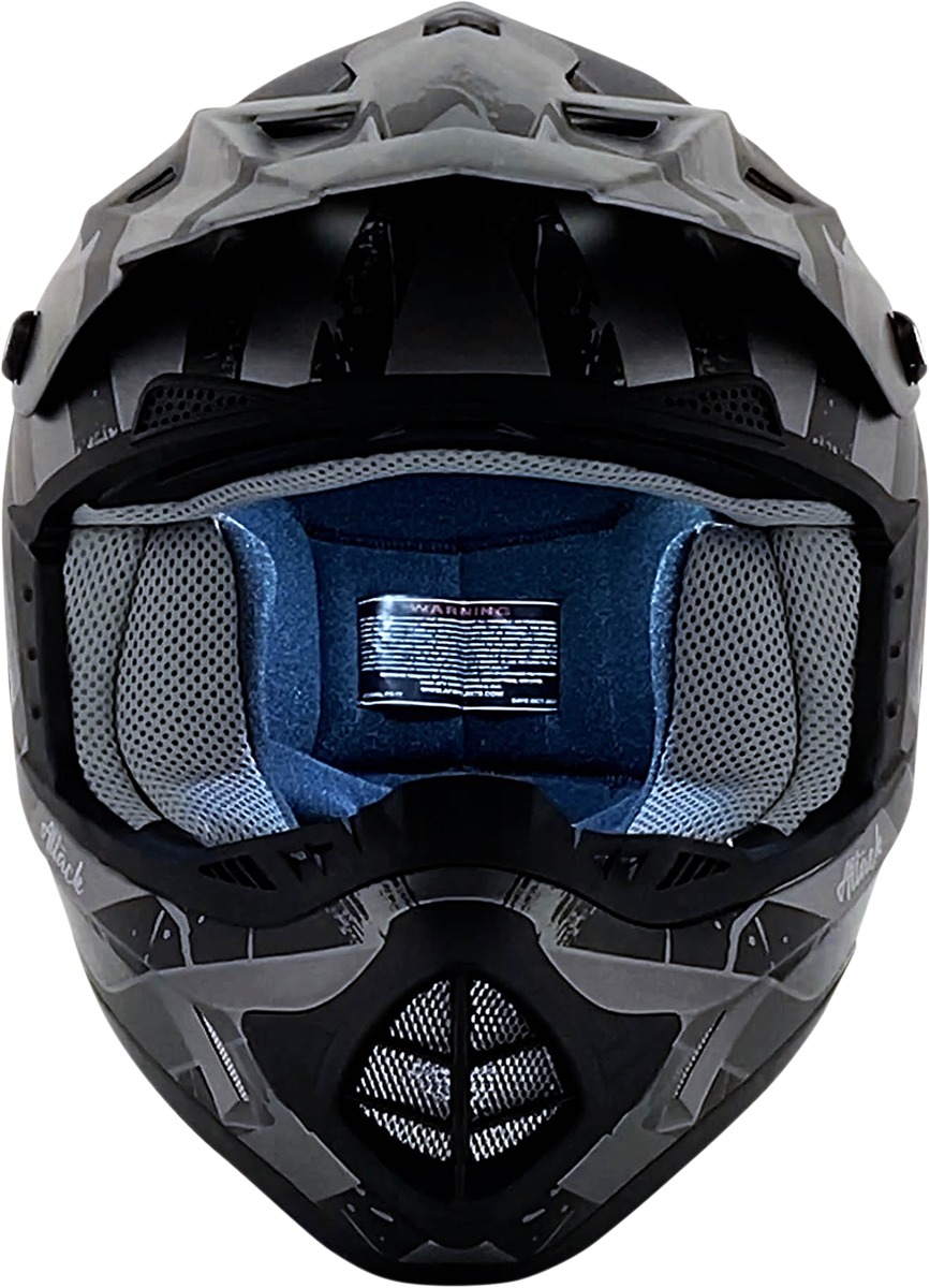 AFX FX-17 Attack MX Helmet Matte Black Frost Gray Medium - Image 3