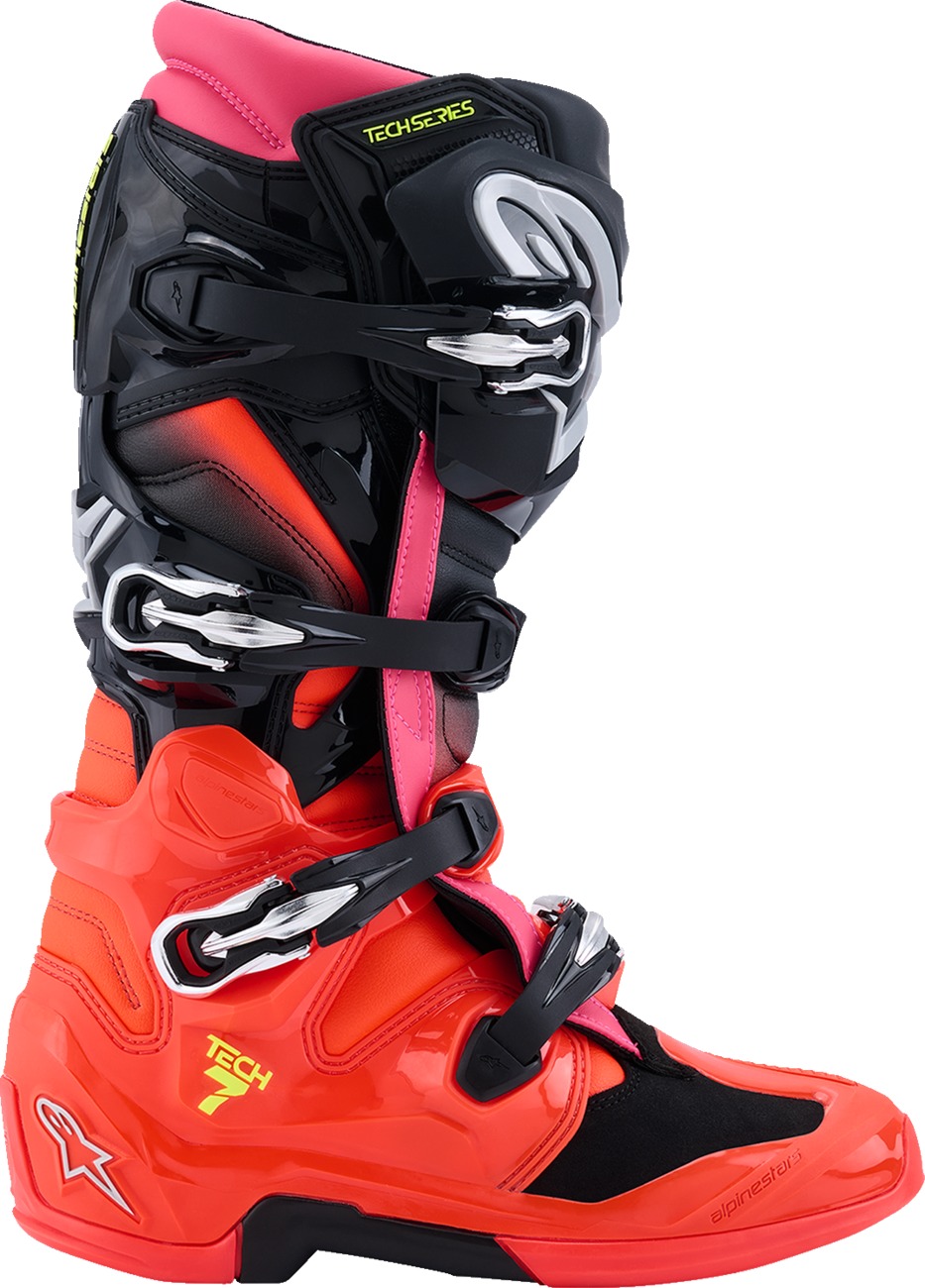 Alpinestars Tech 7 MX Boots Black/Red/Pink US 8 - Image 3