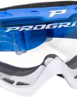 3450 Light Blue / White Riot Goggles - Clear Lens w/ Roll-Off System