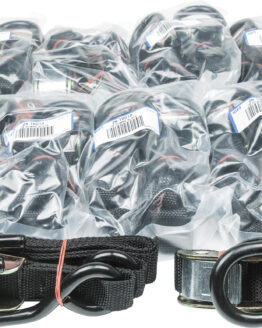 Fire Power 1 Inch Tie-Down Straps Black 10 Pairs Bulk Pack