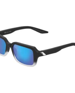 100% Rideley Sunglasses with Blue Lens - Black Frame