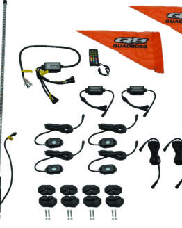QuadBoss 6Ft LED Rock Whip Bluetooth Kit with Flag - IP67 Waterproof